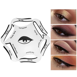 6in1 Multifunctional Cat Eyeliner Stencils Eye Models Template Eyebrows Template Card Eye Shadow Makeup Tool for Women