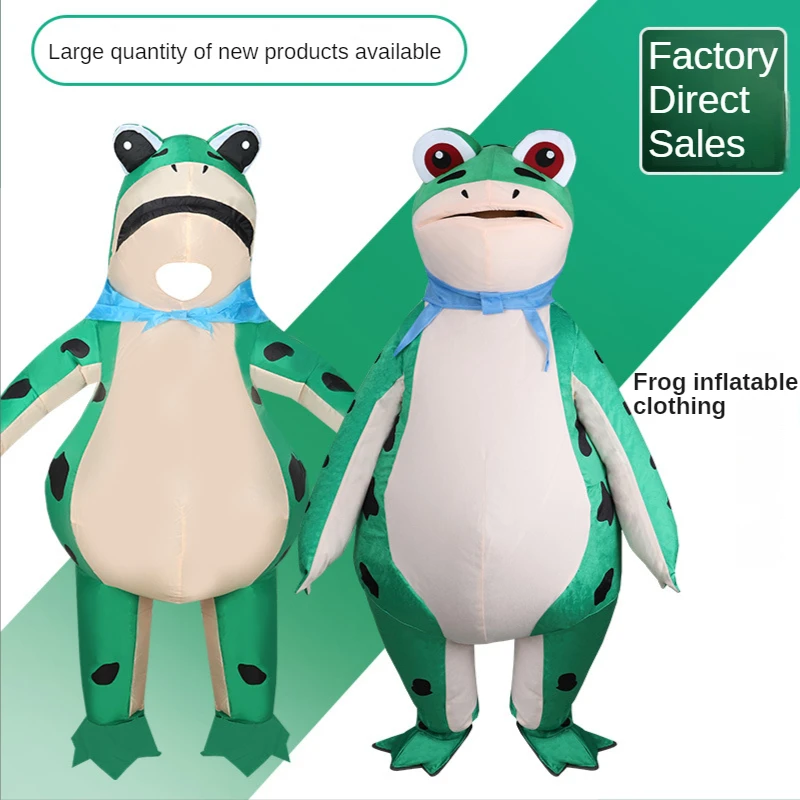 Funny Inflatable Frog Costume - TikTok Trend Cosplay for Adults & Kids, Halloween Role Play, Outdoor Mascot Suit