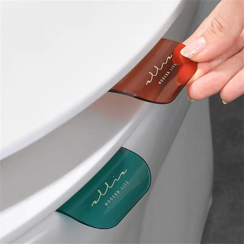 Portable Toilet Seat Lifter Avoid Touching Closestool Lid Handle Toilet Ring Handle Non-dirty Hand Transparent Bathroom Artifact