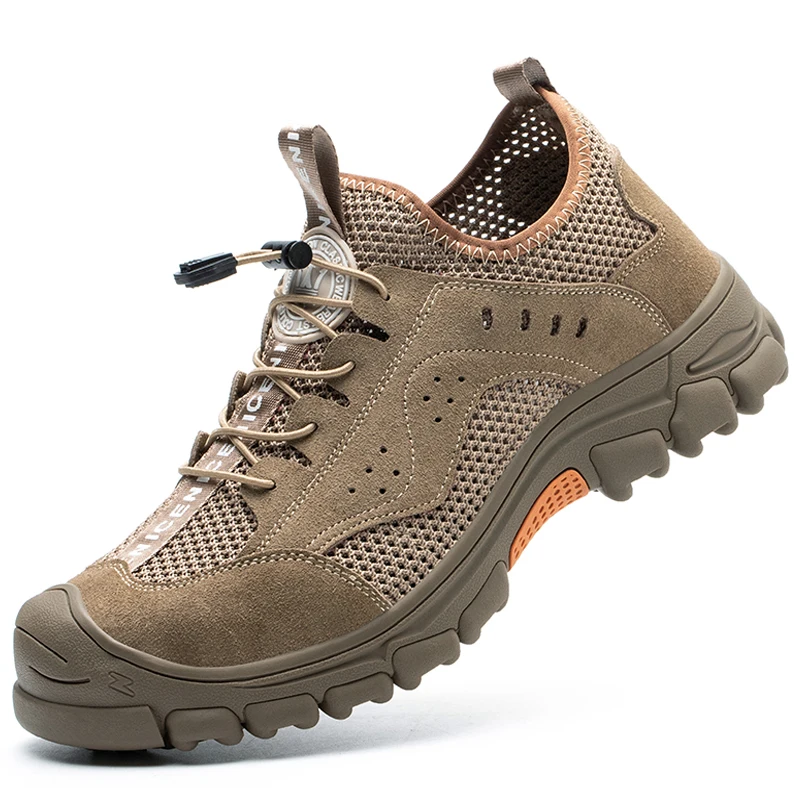 Zapatos de seguridad ANTIPERFORACIONES para hombre, zapatillas de trabajo con punta de acero, indestructibles, transpirables, antideslizantes, novedad de verano