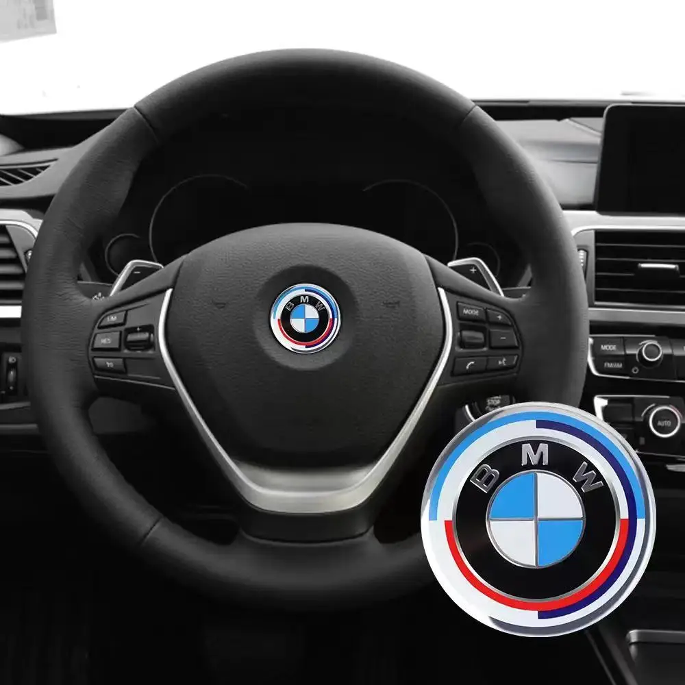 Car 45mm Steering Wheel Sticker BMW Exclusive Steering Wheel Badge For Bmw M Performance X1 X3 X4 X5 E87 F20 E36 E46 E90 E39 F10