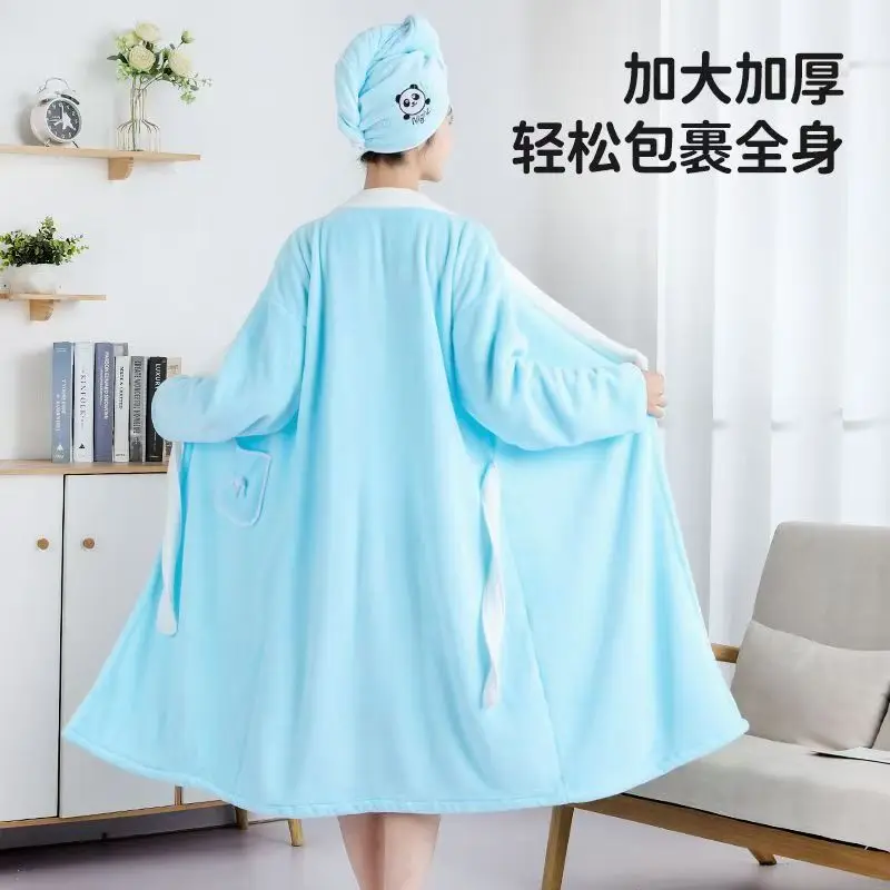Bath towel bathrobe - wearable and quick-drying women's model 2026. This one can cover the entire body and is better than pure c