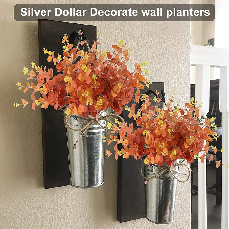 1 قطعة الخريف الزهور الاصطناعية أوراق الأوكالبتوس ينبع نبات صناعي فروع الأوكالبتوس لخريف المنزل الزفاف الجدول الخريف الديكور