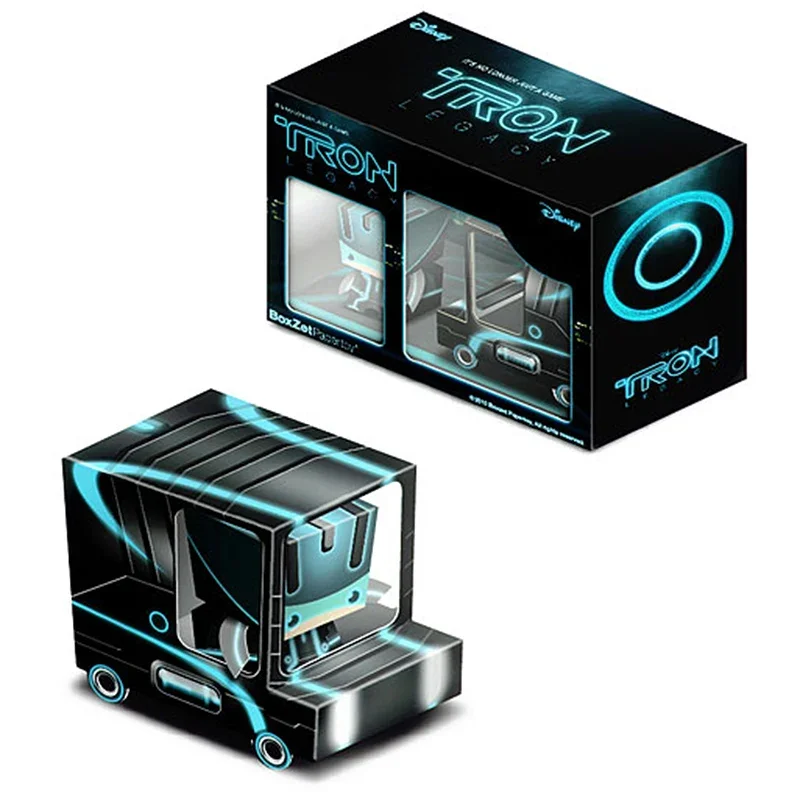 Tron Legacy Van coche Cubee caja adornos corte plegable lindo modelo de papel 3D Papercraft DIY niños adultos juguetes artesanales hechos a mano ER-009