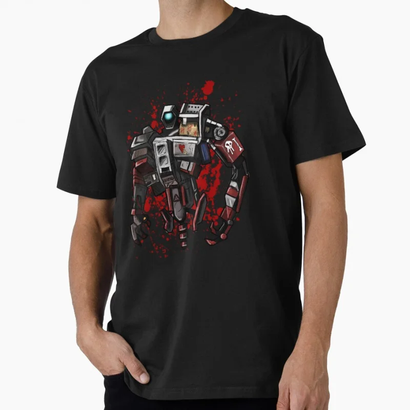 

1204 Deathtrap robot 80s Retro Videogame Gift t shirt for man Cartoon Graphic Y2K clothes Large size Tops S-6XL Tee
