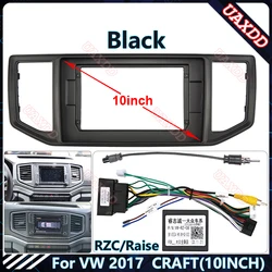 For VW 2017 CRAFT 10.1inch 2 Din Car Radio Plastic Fascias Panel Dashboard Frame Installation Android Multimedia Playe cables