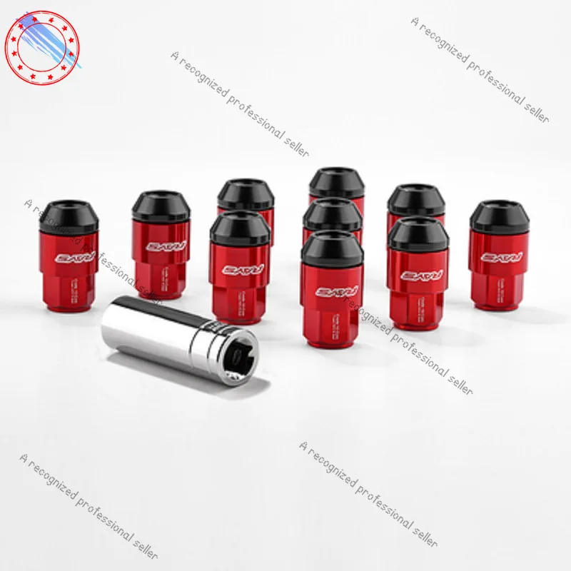 

20Pcs forged nut nut, iron + aluminum two-in-one nut 42mm Length Hex: 19mm 12 * 1.25