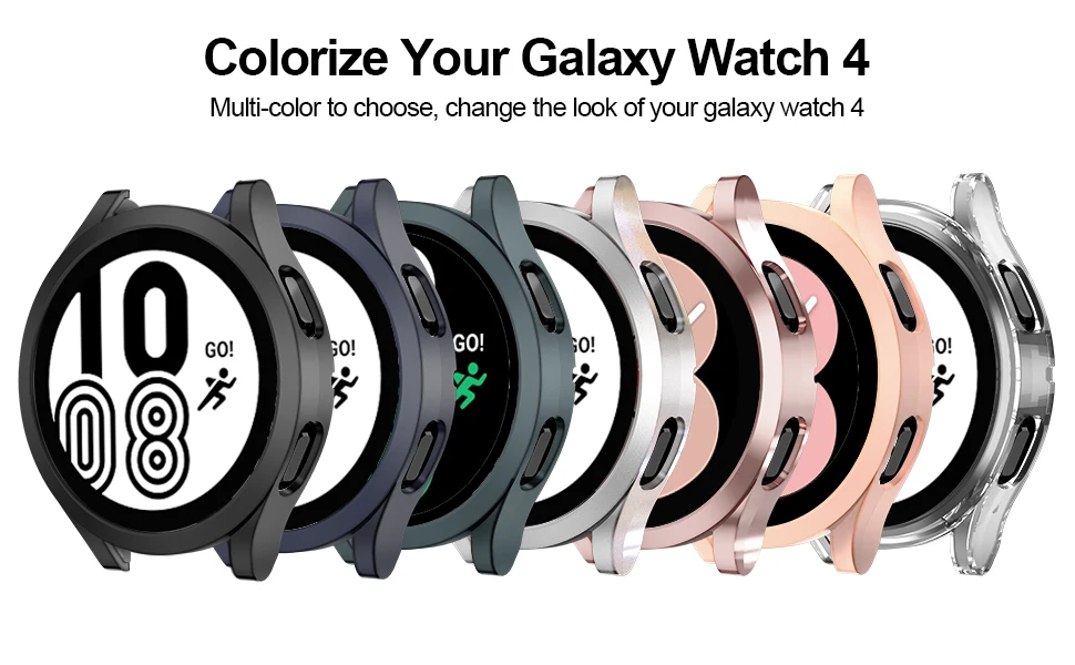 Cover Case for Samsung Galaxy Watch 4 44mm 40mm Accessories All-Around Protective Bumper Shell Galaxy Watch 4 Classic 42mm 46mm