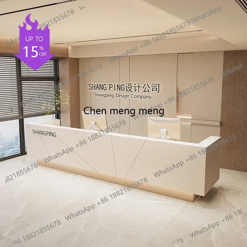 

Стол-ресепшн для парикмахерской в европейском стиле, стойка администратора, дизайн для салона красоты, мебель для салона 01