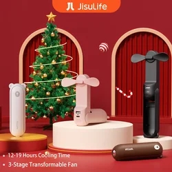 JISULIFE Portable Mini Handheld Fan,USB Rechargeable 4500mAh Silent Small Fan for Home,Pocket Fan,Electric CoolingVentoinha