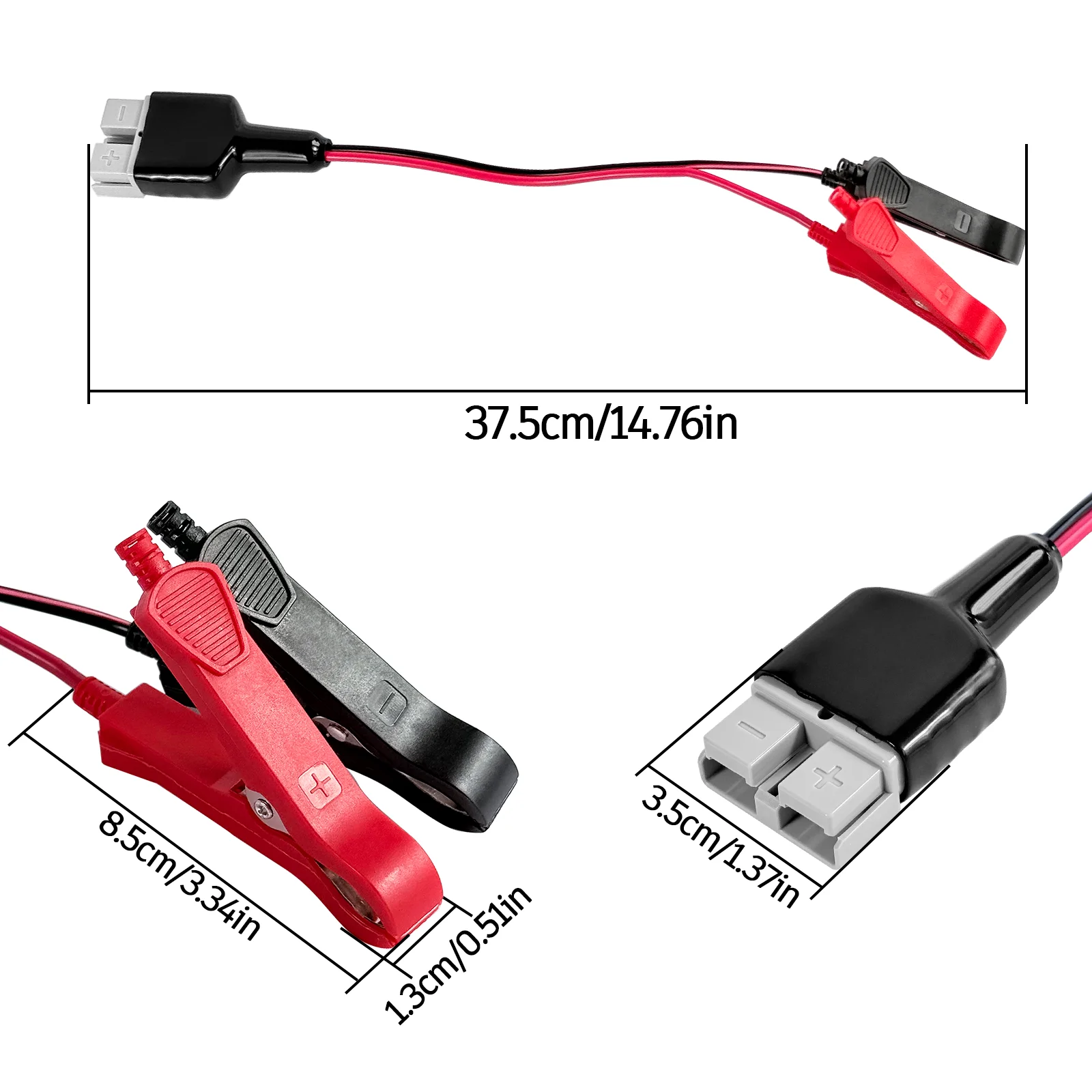 

Клемма для аккумулятора Anderson на клемму типа «крокодил», переходник Anderson на медную изолированную клемму с открытыми концами