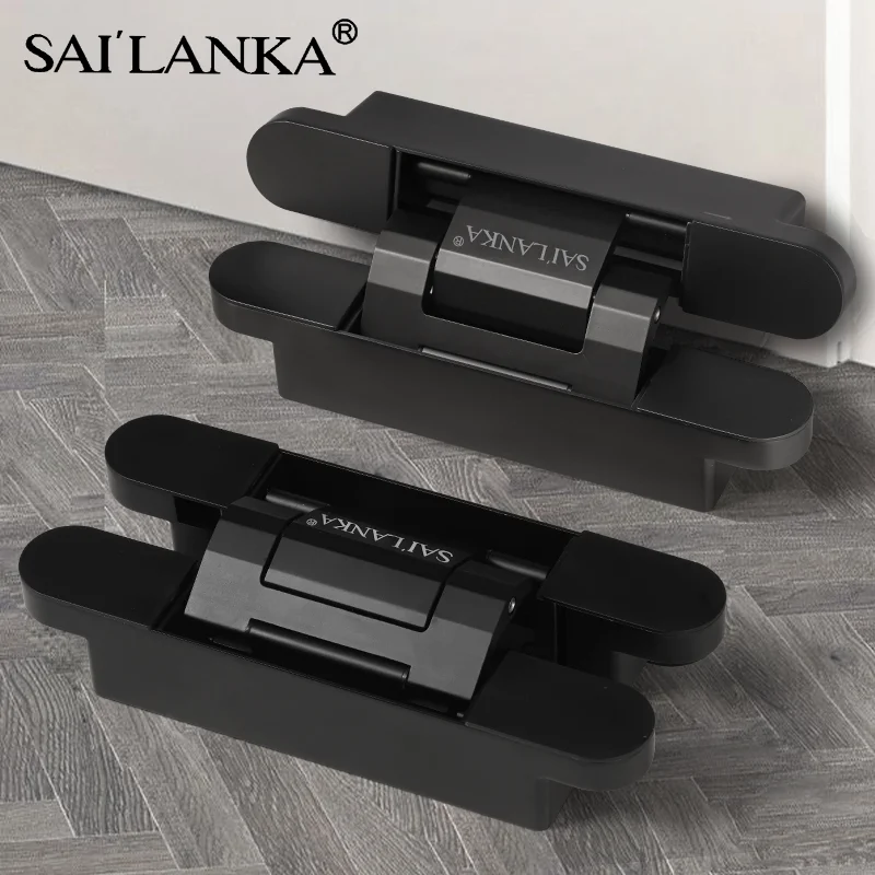 SAILANKA 2024 Invisible Door Hinges Three-dimensional Adjustable Hidden Cross Hinge Charniere Automatic Door Closing Rebound