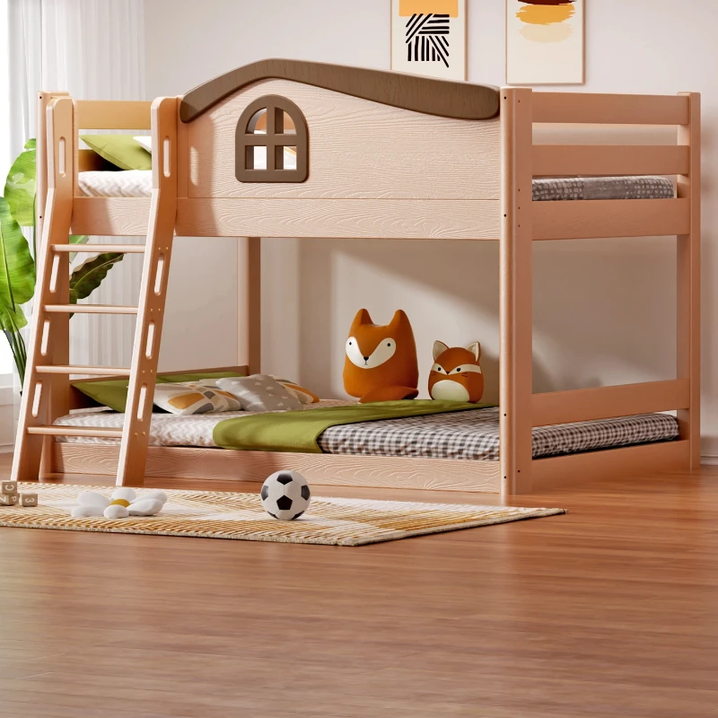 Letto a castello per bambini in legno massello per ragazzi e ragazze