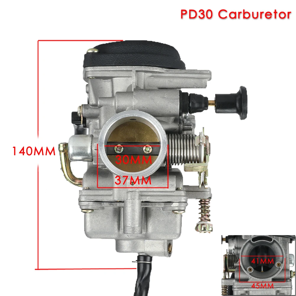 Motorcycle PD30 Carburetor 30MM For JIANSHE QingQi 250 JS GXT 250 QM250GY ATV Quad Motercross Parts Carburador Manual Choke Carb