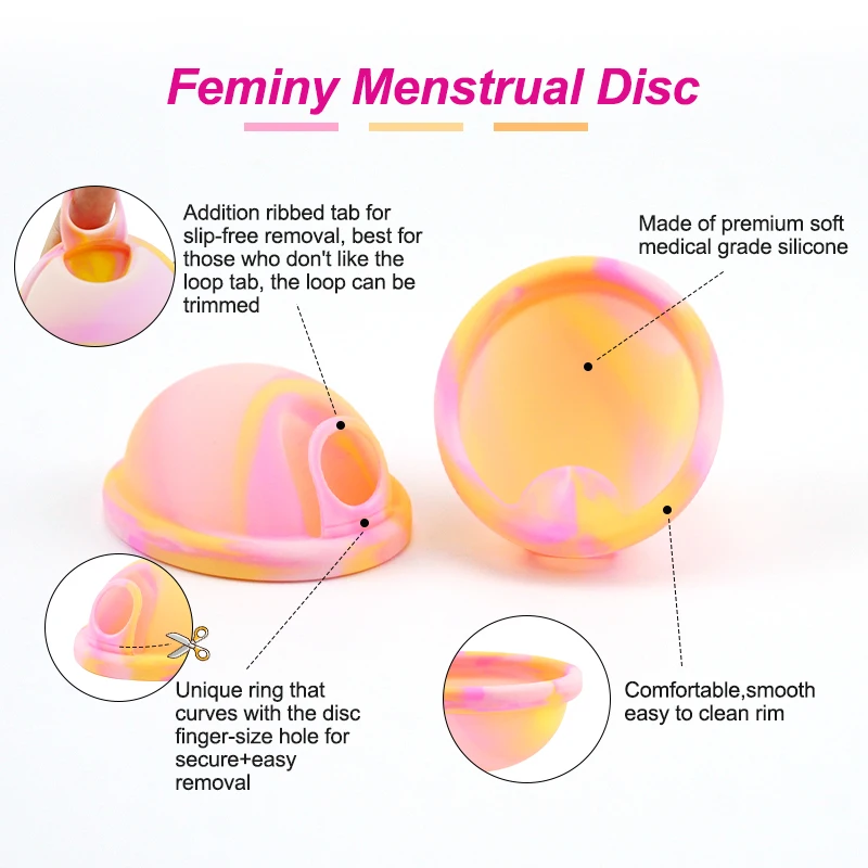 Disco Menstrual de silicona Copa Periodo Colector Menstrual Menstruación Disco Menstrual Mujeres Cuidado de la salud Higiene femenina Extrafino