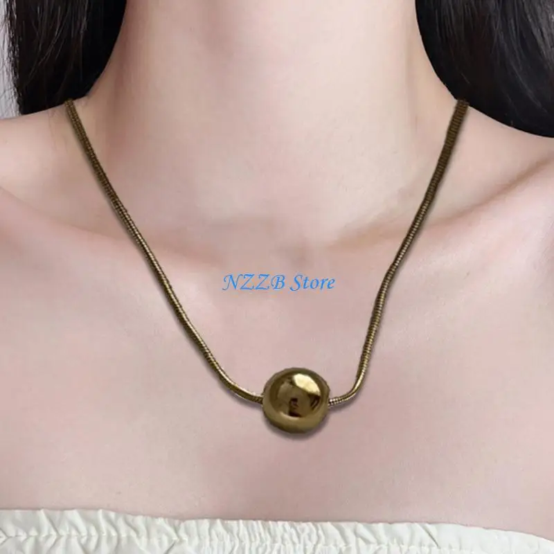 

T21F Stainless Steel Heart Necklace Female Temperament Niche Snake Bone Collarbone Chain Student Adjustable Chain Jewelry