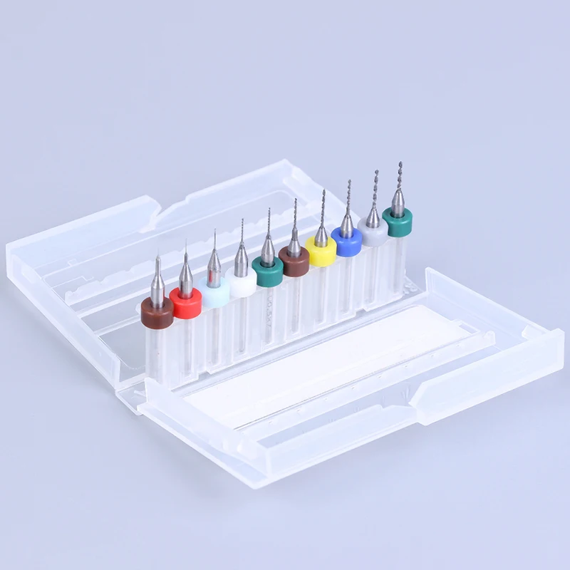 10 szt. 0,1/0,3/1,1 mm PCB Mini wiertło Węglik spiekany ze stali wolframowej do obwodu drukowanego