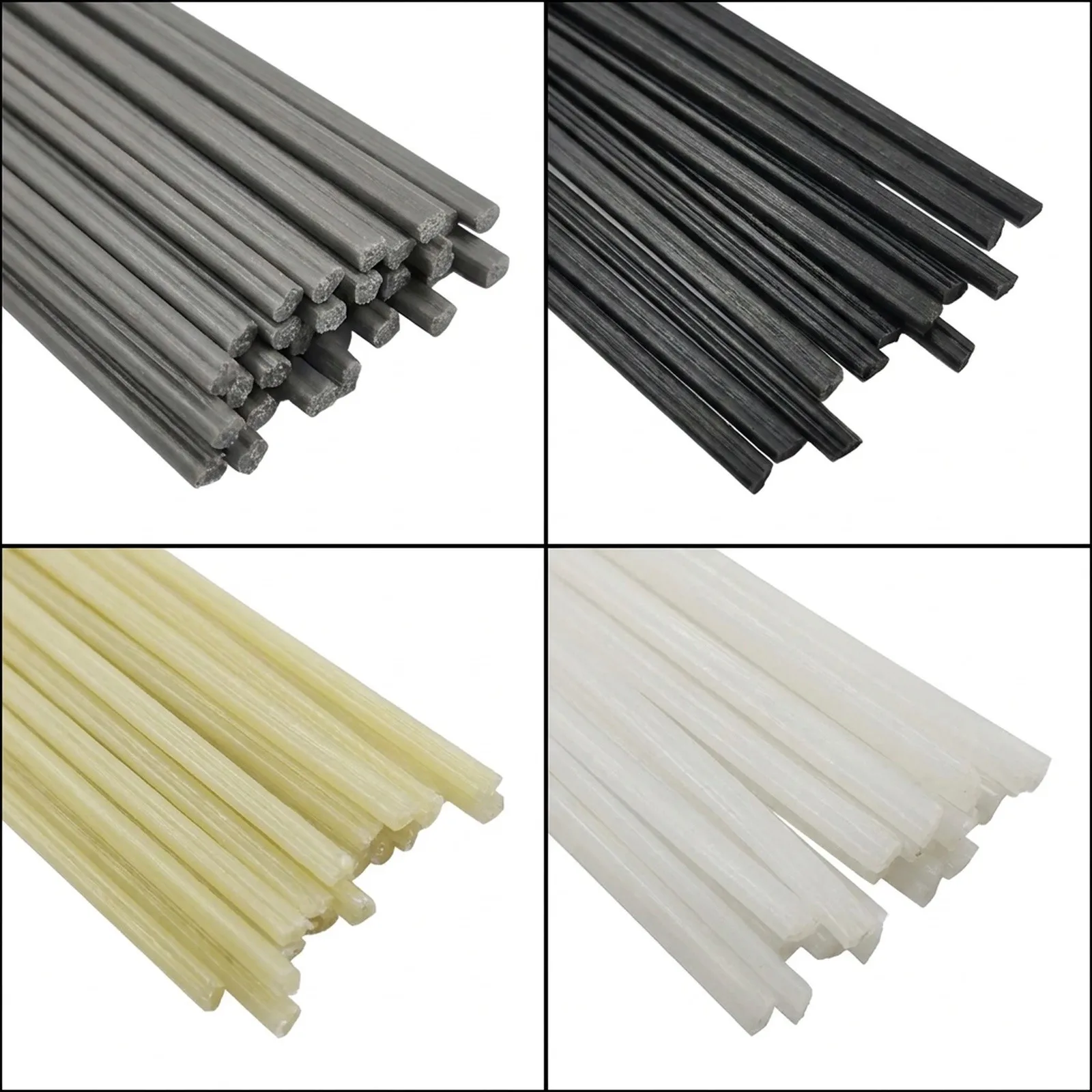Multi-Material For Plastic Welding Rods 40 Pieces ABS PP PVC PE 200mm Length for General Purpose For Plastic Welding Tasks