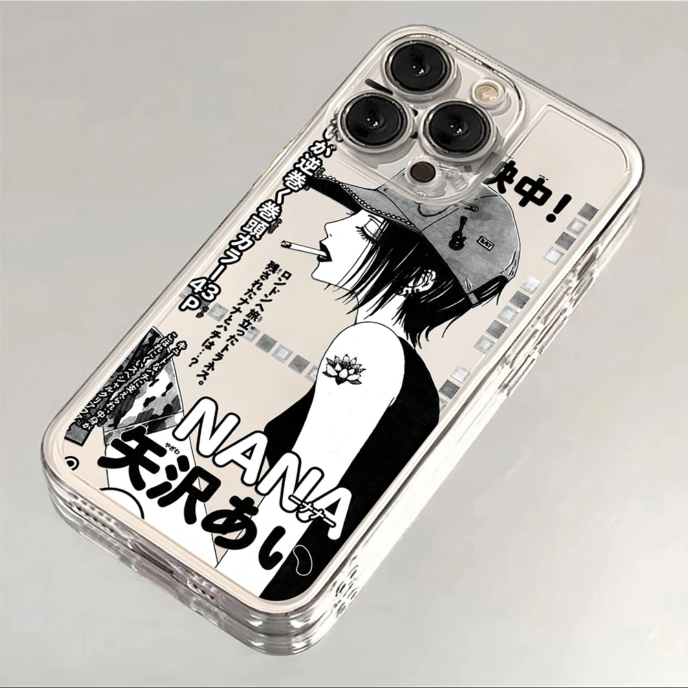 Anime Nana Osaki Line Phone Case For Samsung S24 S23 S22 S21 S20 S10 FE Note20 Note10 Plus Ultra Lite 5G Clear Soft TPU Cover