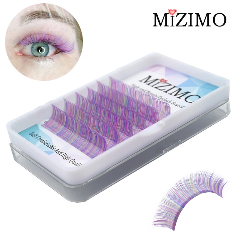 Colored Eyelashes Multi-color Mixed 6 Rows Of Natural Soft Stage Exaggerated False Eyelashes Extension