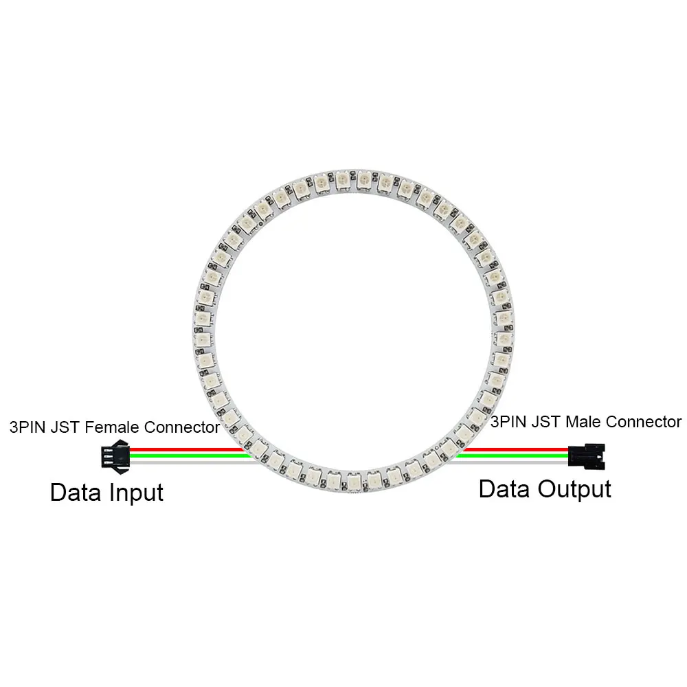 Ws2812b Individueel Adresseerbare Rgb Lichte Ring 8/16/24/35/45 Leds Ws2812 Ic Rgb Full Color Ronde Led Pixel Cirkel Modules Dc 5V