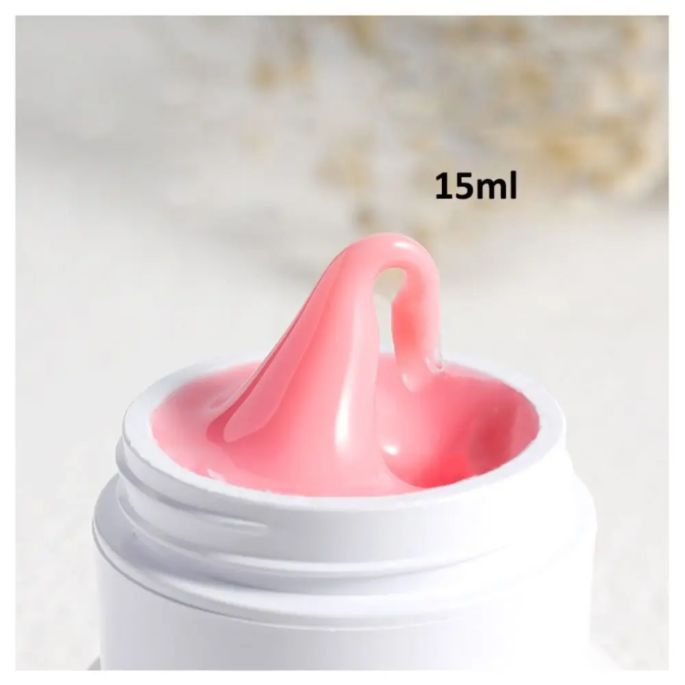 Hot Pink/Clear/White Nail Poly Art Gel Non-Sticky 3D Sculpture Solid Builder Gel DIY Hard Gel Extension Builder For Nails