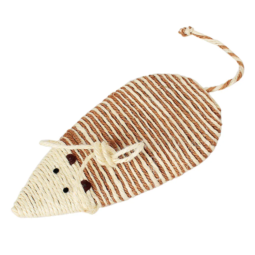 

Cat Scratch Board Durable Sisal Mouse Shape Indoor Cat Toy Kitten Scratcher Repair Claws Relax Practical Value Pet Supplies