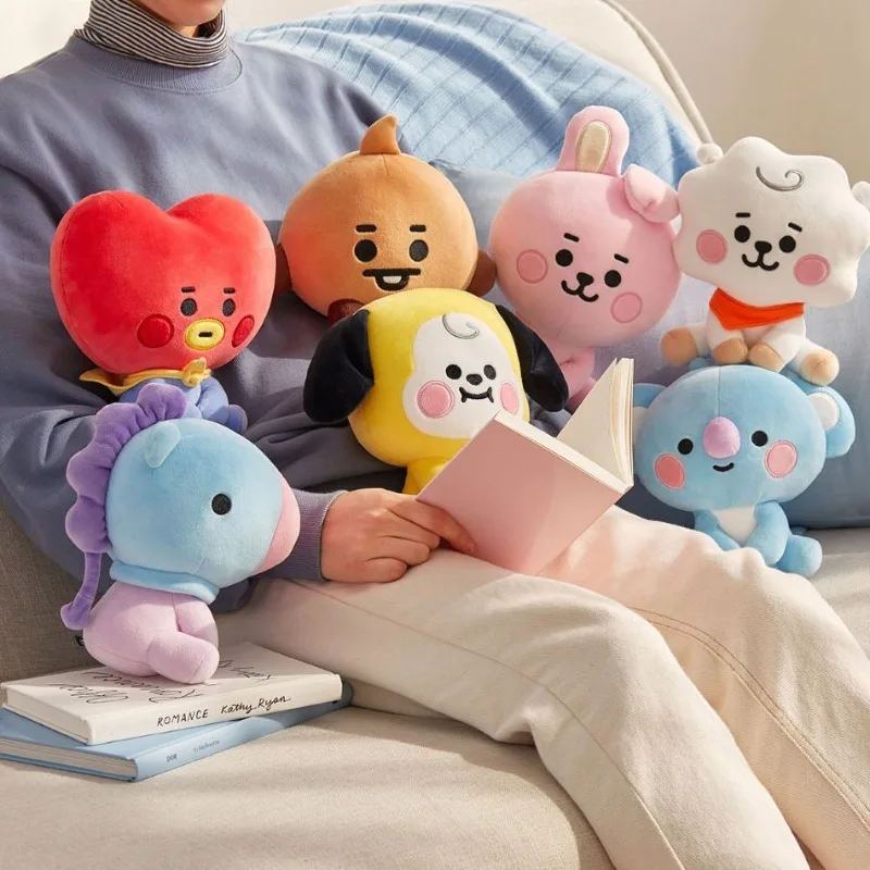 

20cm BT21 figurine - Korean sitting doll, cute display item, toy action figure, companion birthday gift, plush doll gift 2026