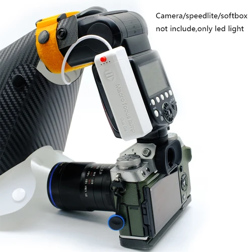 Imagen 2 del producto Enfoque luz Led 3W para difusor de Flash Softbox Speedlight Reflector Snoot Macro lente disparo