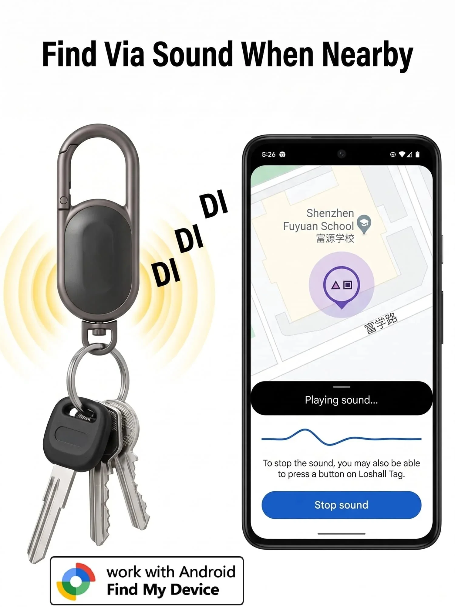1-4er-Pack Android-Alternative zu AirTag Smart Keychain Tag Anti-Verlust GPS-Tracker Bluetooth-Ortungsgerät Kompatibel mit Google Find Hub – Detail 7