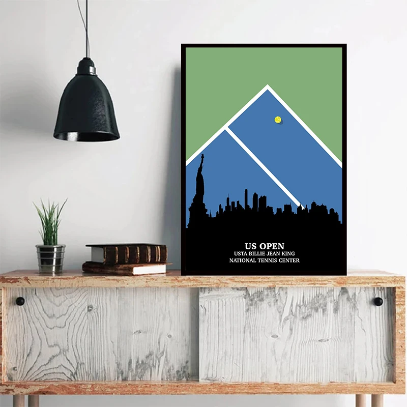 Minimalist Tennis Grand Slam Posters Canvas Painting Australian US Open Sport Ball Wall Art for Modern Living Room Home Decor