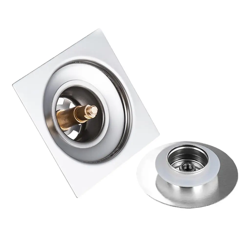 Bounce Grate Floor Drain Stainless Steel Anti Blocking Bathroom Hair Catcher Strainer Waste Drainer for Wet Room Floor