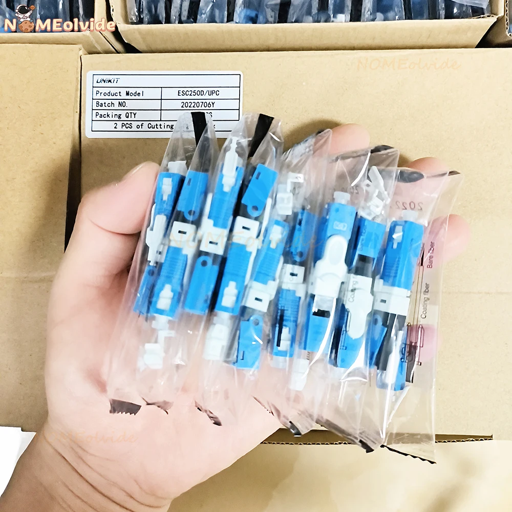 Fast Connector UNIKIT FTTH ESC250D SC APC and SC UPC Single-Mode Fiber Optic Quick Connector FTTH SM Best Optic Fast Connector