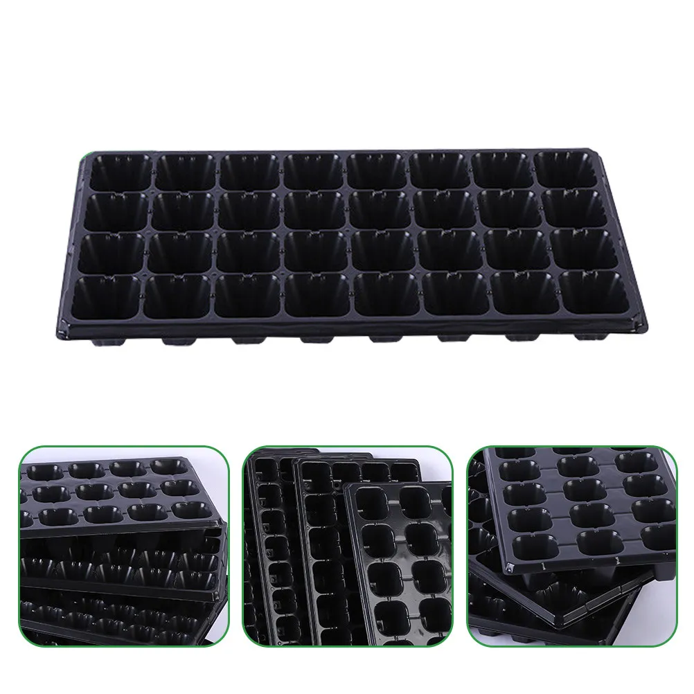 10Pcs Germination Tray Plant Starter Kit Plant Growing Trays Garden Nursery Pot Multi-Hole Seedling Propagator for Home Outdoor
