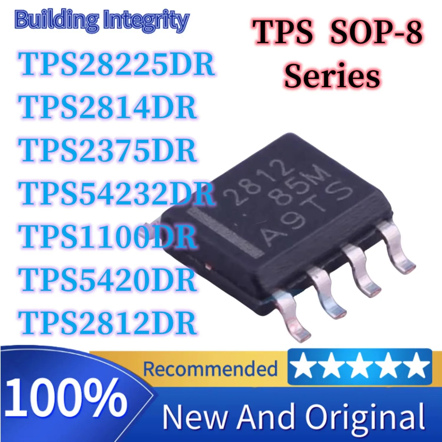 5pcs TPS2814DR TPS2375DR TPS1100DR TPS5420DR TPS2812DR TPS54232DR TPS28225DR New original authentic IC chip SOP-8