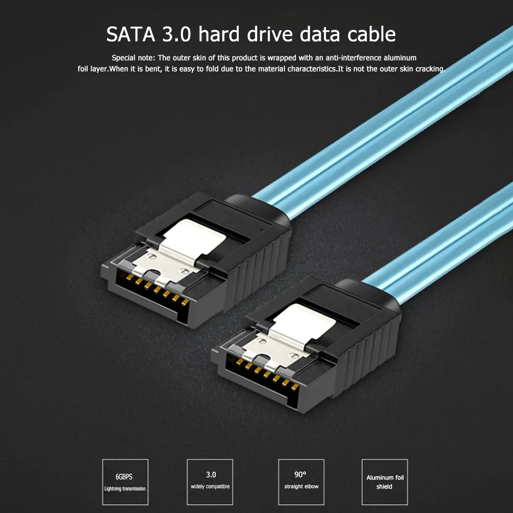 0,5 m Sata-Kabel 6 teile/satz 6 Gbit/s 7-Pin-Sata-HDD-SSD-Datenleitung für Desktop-Bitcoin-Computer-Server-CD-DVD-Festplatten überfallen