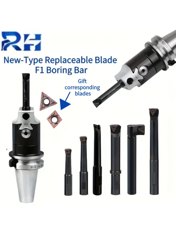 Nieuw type F1 Kotterkop Draaibank MT2 MT3/4 C20/25 BT30 BT40 NT30 NT40 R8 F1 Machine Klem Kotterbaar F1 2 Inch 50 MM Kotterkop - afbeelding 2