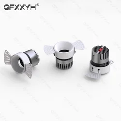 Anti-glare LED COB Spotlight 38° Dimmable AC110V 220V LED Round Recessed 5W 15W Downlight Ceiling Lamp For Office Home Lighting