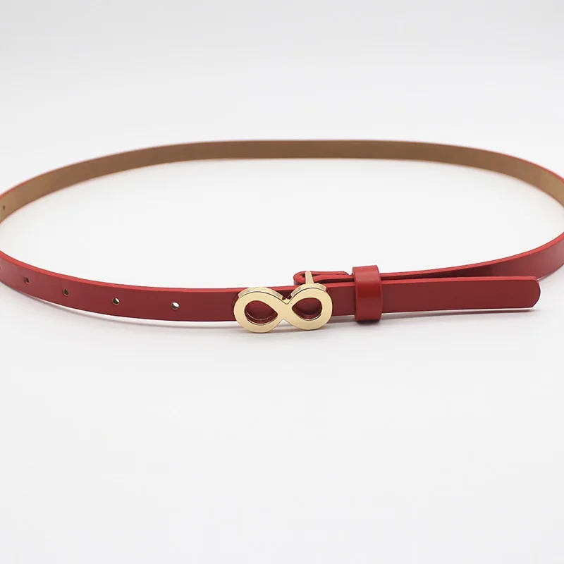 Женский пояс для брюк, украшение для платья, кожаный тонкий ремень для женщин, поясной ремень с металлической пряжкой