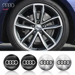 4Pcs 75mm Car Wheel Hub Center Cap Metal Emblem Stickers For Audi A3 A4 A6 A5 Q5 A1 Q7 Q3 Q2 Q8 A7 A8 TT S1 SQ5 RSQ3 Car styling