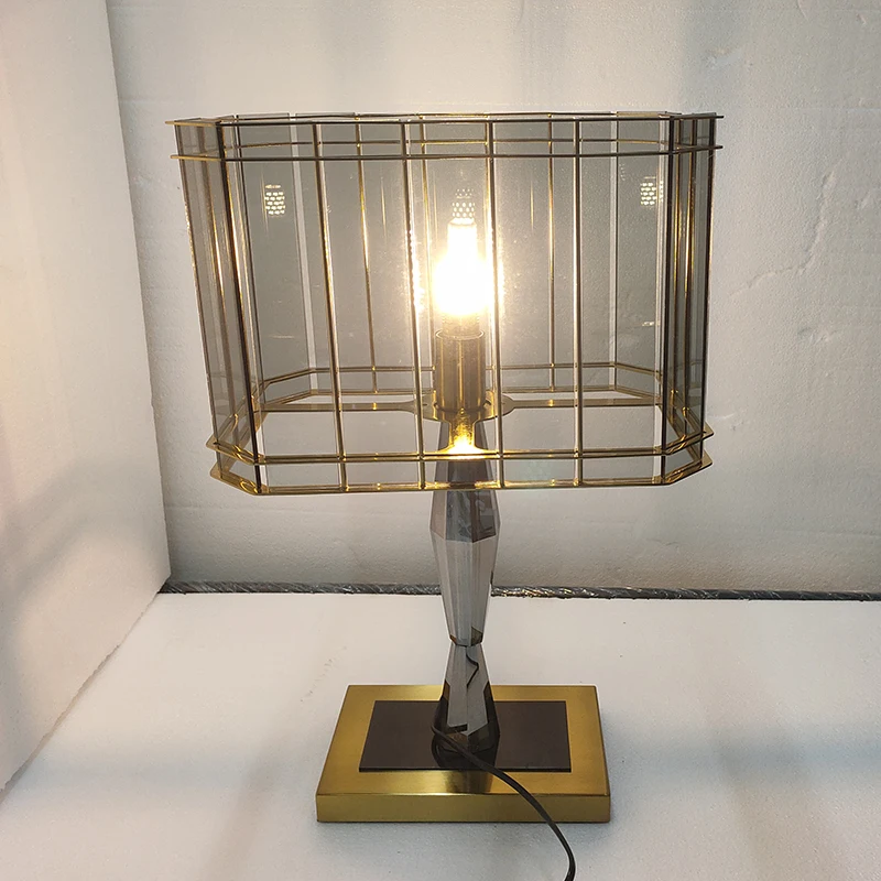 

Luxury Lampshade Contemporary Crystal Glass Bedside Lampshade Desk Lamp