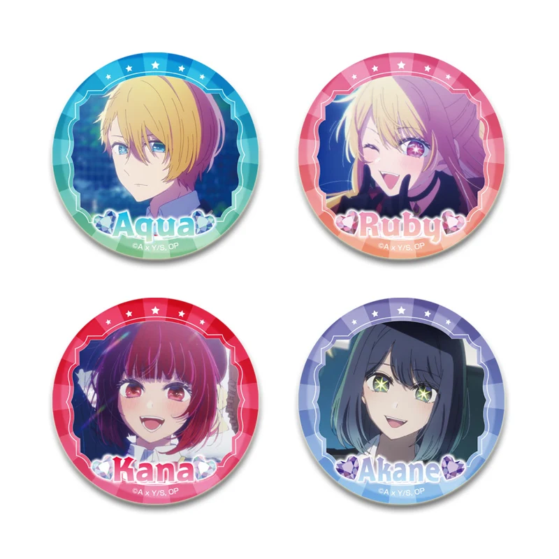 Anime OSHI NO KO Hoshino Ai Badge Akuamarin Rubii Arima Kana Cute Cartoon Brooches Backpack Decor Fans Button Pin Gift Accessory