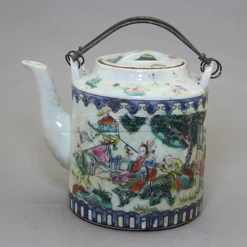 

Collection of Antique Crafts, Retro Made Old Porcelain, Kirin Teapot Pattern, Randomly Shipped