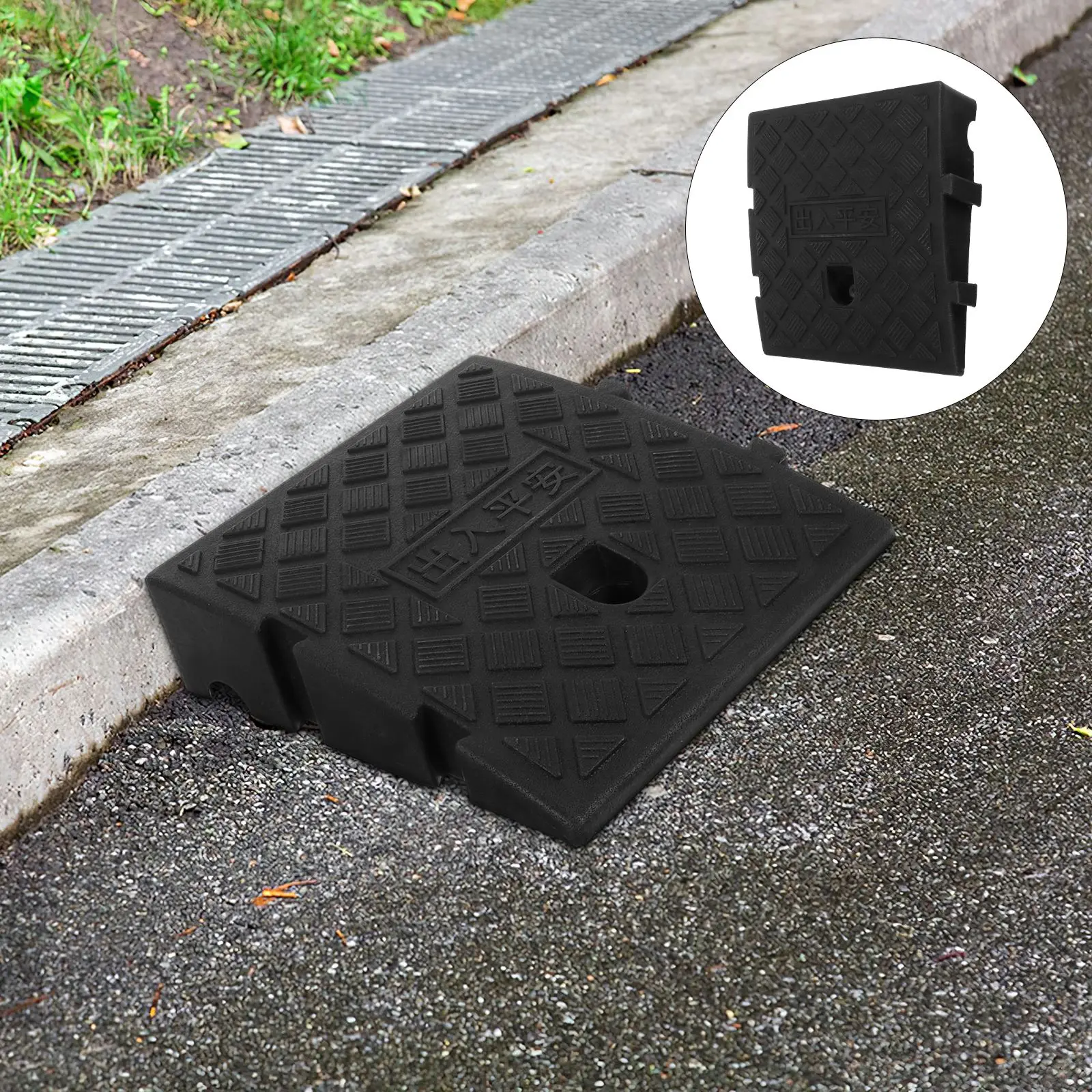 2pcs Driveway Curb Shed Threshold Ramps For Cars Wheelchairs Bikes Scooters Upgraded Ramps Control Panel Heated Bed Sticker