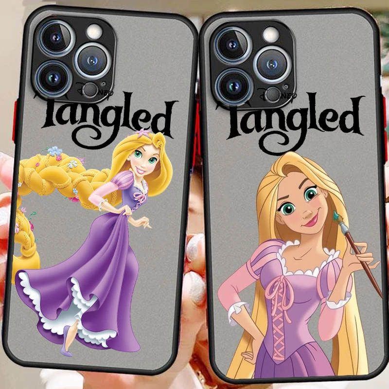 

Disney Tangled Cool Cute Frosted Translucent For Apple iPhone 15 14 13 12 11 XS XR X 8 7 SE Pro Max Plus Mini Back Phone Case