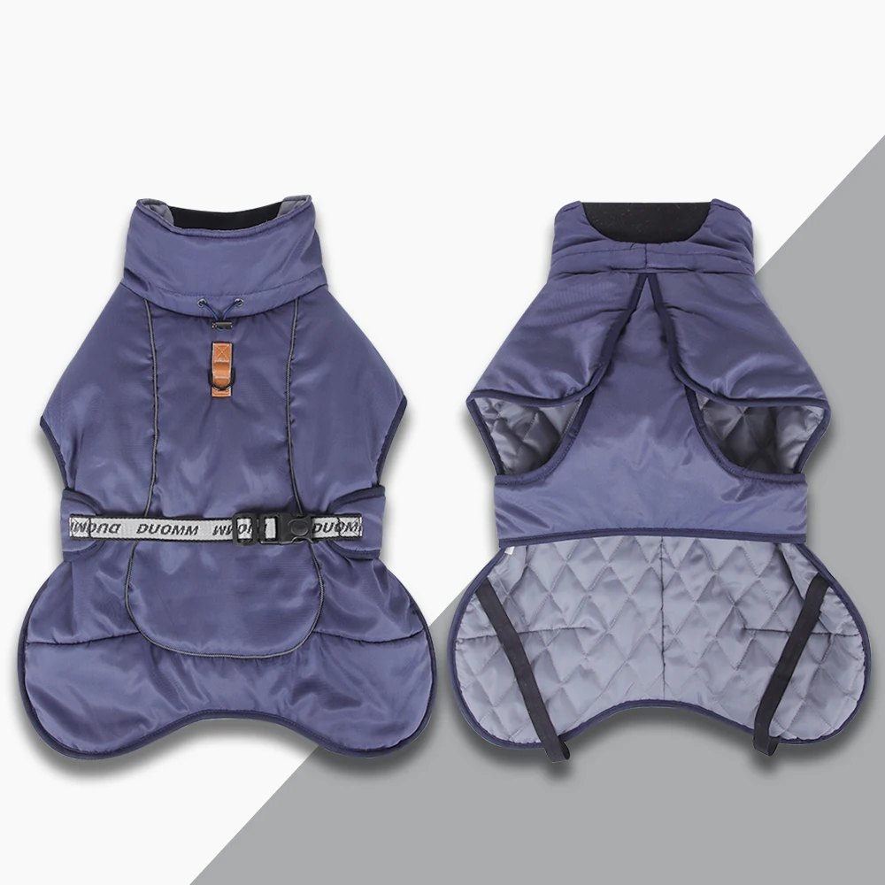 Kleidung für große Hunde, wasserdichte Weste für große Hunde, Winter, warm, verdickt, Mantel für Hunde, französische Bulldogge, Labrador, Dobermann-Outfits – Detail 6