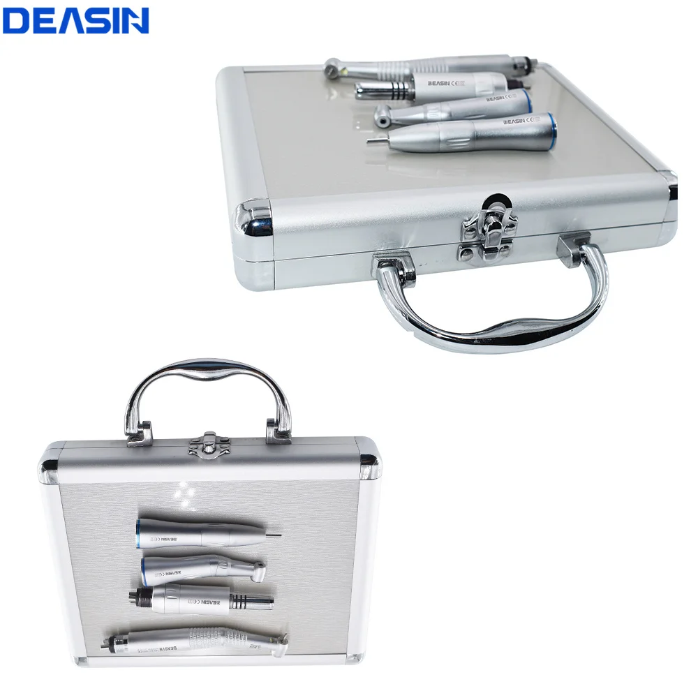 Dental-Handstück-Sets Dental 2/4-Loch-Druckknopf-Luftturbinen mit Einzelwasserspray LED Hoch-/Niedriggeschwindigkeits-Handstück-Motorkit – Detail 5