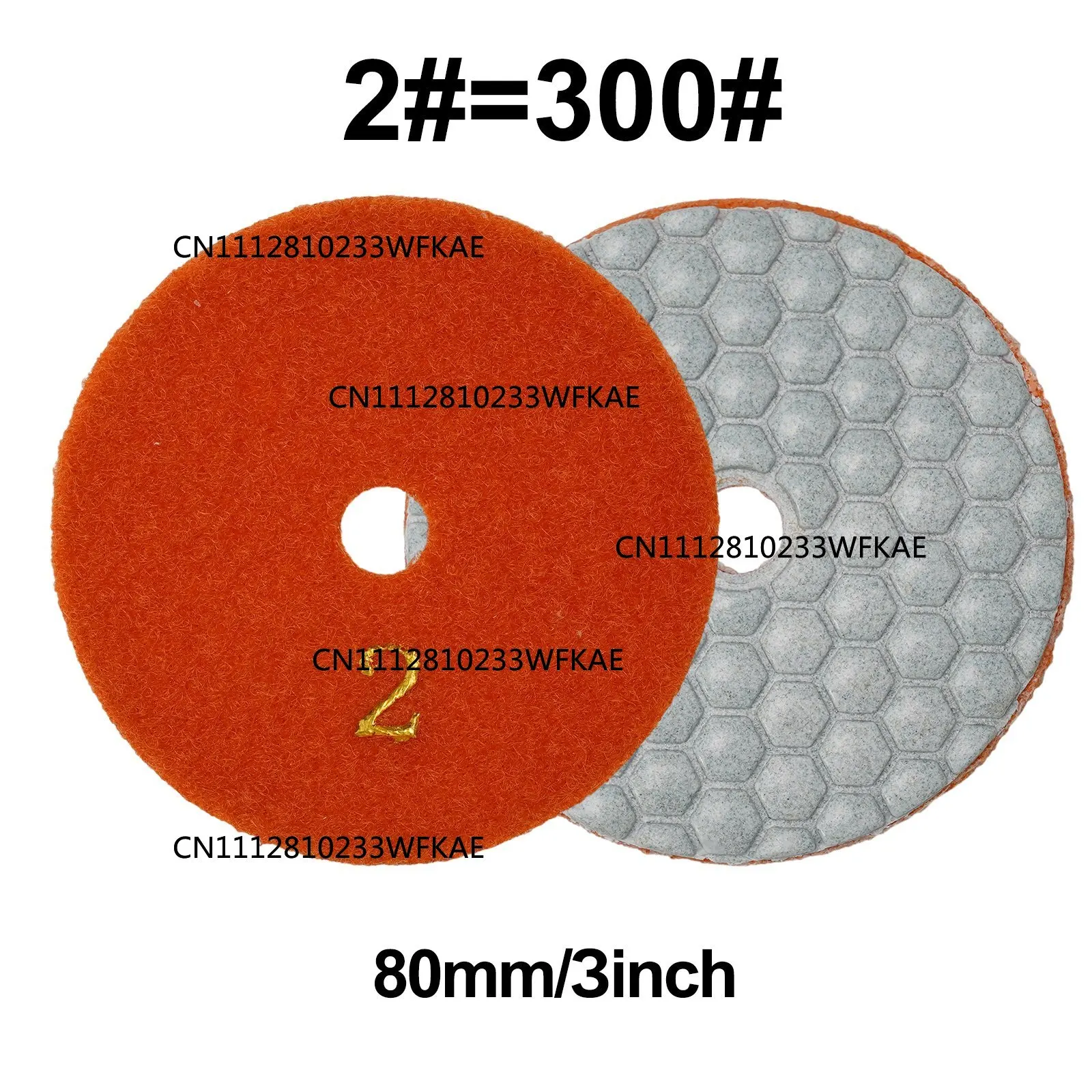 2pc 3 Inch 80mm Polishing Pads Dry Grinding Discs For Granite Stone Concrete Marble Polishing Grit 50-3000