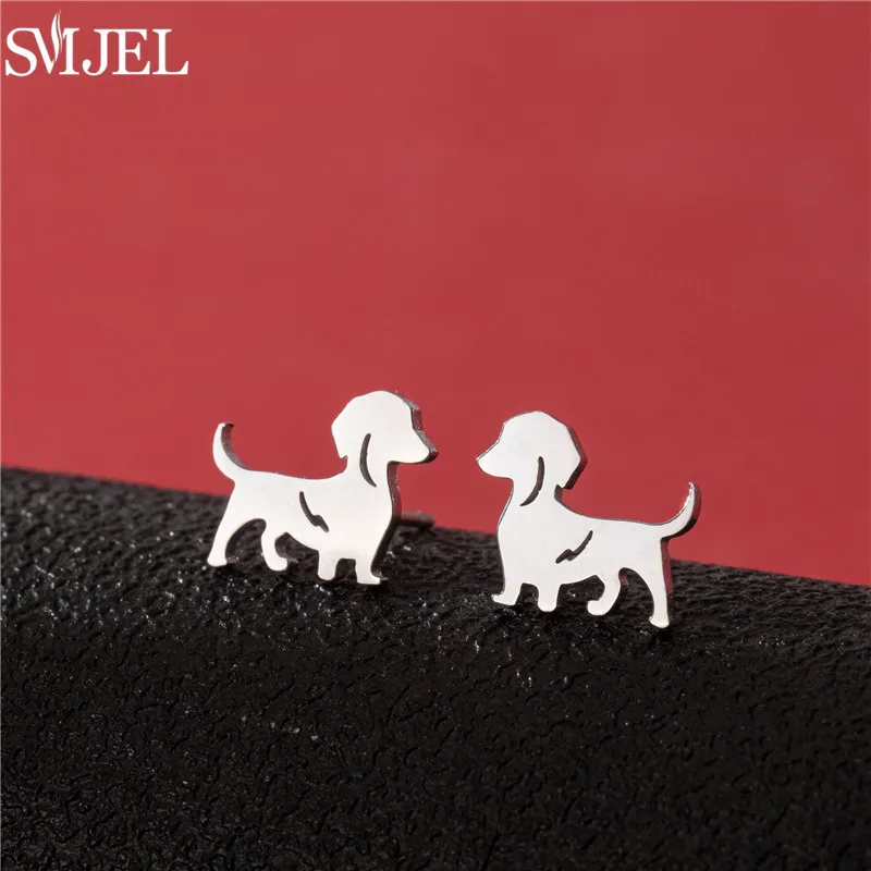 Mini Stainless Steel Dog Cat Stud Earrings for Girls Love My Pet Animal Jewelry Fashion Puppy Kitten Earring Women Birthday Gift