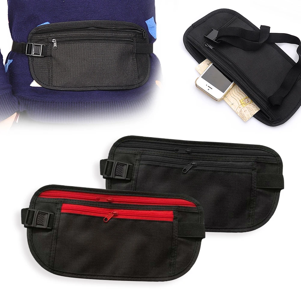 Invisible Travel Waist Pack Sport Waist Pouch Anti-Theft Unisex Passport Money Belt Bag Hidden Security Wallet Key Phone Storage